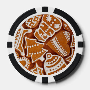 Jetons De Poker Biscuits en pain d'épices de Noël