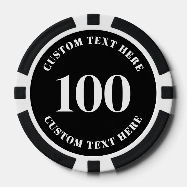 Jetons De Poker Black 100 Numbered (Recto)