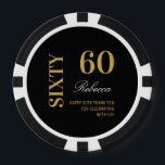 Jetons De Poker Black & Gold 60th Birthday Cocktail Party<br><div class="desc">Black & Gold 60th Birthday Cocktail Party Poker Chips</div>