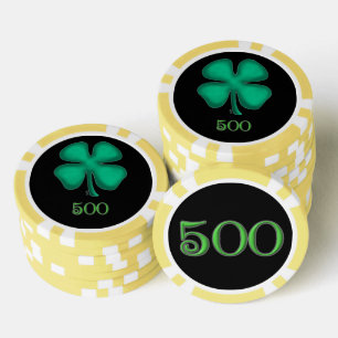 Jetons De Poker Black Irish jaune 500 puce de poker rayé