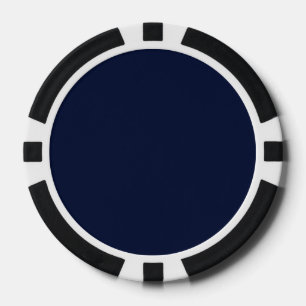 Jetons De Poker Bleu Nuit Marine Uni