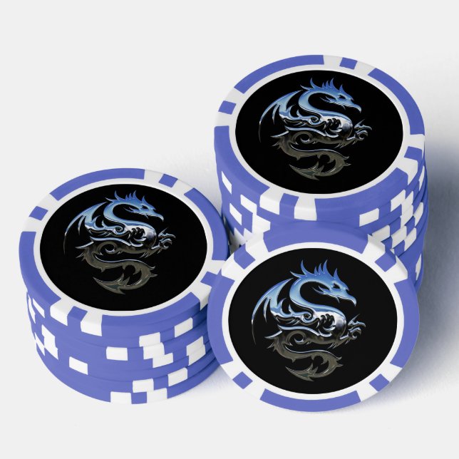 Jetons De Poker Blue Dragon Poker Chip (Empiler)