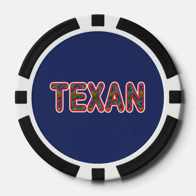 Jetons De Poker Bluebonnet Texan (Recto)