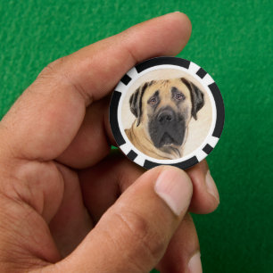 Jetons De Poker Boerboel Peinture - Cute Original Chien Art