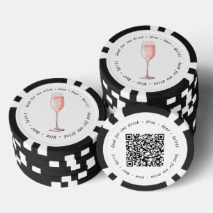 Jetons De Poker Bon de boisson pour Fizz rose de code QR de l'évén