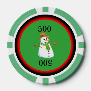Jetons De Poker Bonhomme de neige