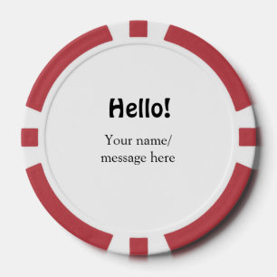 Jetons De Poker Bonjour ajouter un message de nom simple minimum é