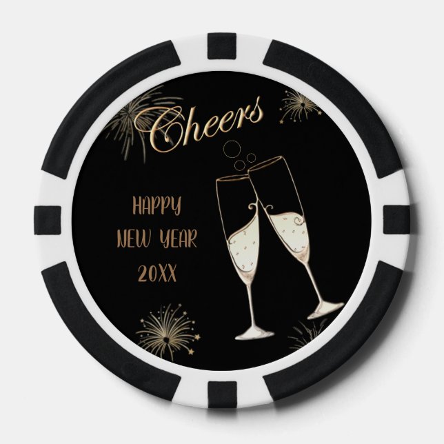 Jetons De Poker Bonne année (Recto)