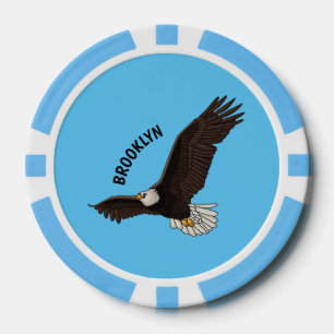 Jetons De Poker Bonne illustration de dessin d'aigle à chauve-sour