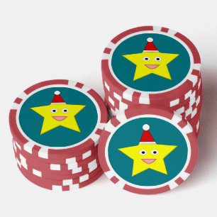 Jetons De Poker Bonne petite étoile de Noël