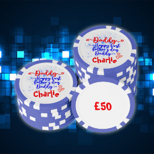 Jetons De Poker Bonne première Fête des pères papa  