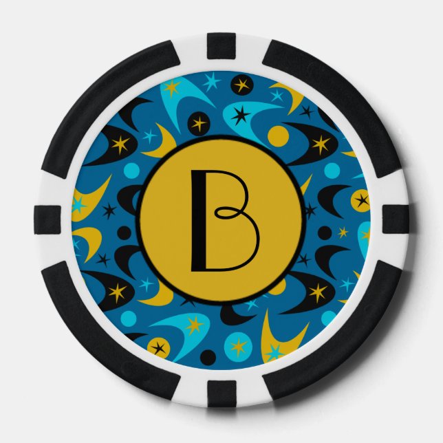 Jetons De Poker Boomerangs Rétro (Recto)