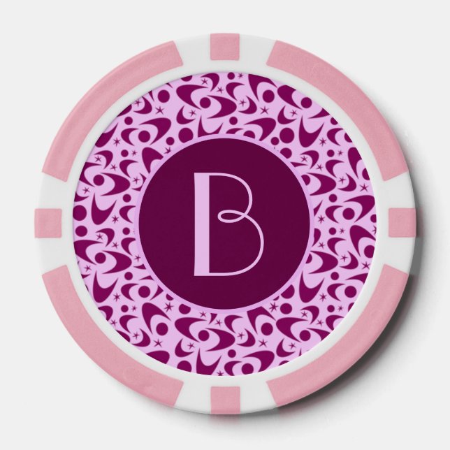 Jetons De Poker Boomerangs rétro (Recto)