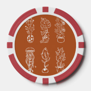 Jetons De Poker Botanique fantaisiste
