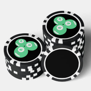 Jetons De Poker Boules sarcelles numéro chanceux 9