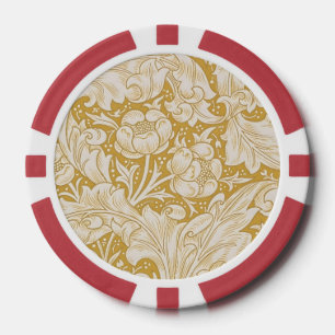 Jetons De Poker Bouton de célibataire en or de William Morris Flor