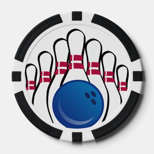 Jetons De Poker Bowling Design Poker Chips (Recto)