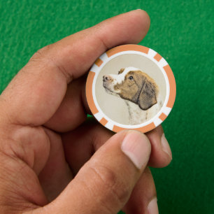 Jetons De Poker Brittany Peinture - Cute Original Chien Art