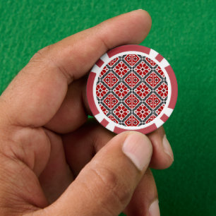 Jetons De Poker Broderie Ethnique Slave, Traditionnelle Balkanique