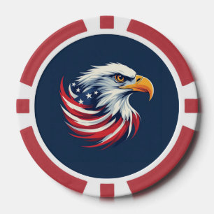 Jetons De Poker Cadeau Aigle américain pour lui – Œuvre d'art patr