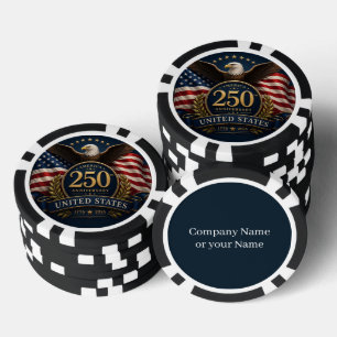 Jetons De Poker Cadeau commémoratif patriotique pour le 250e anniv
