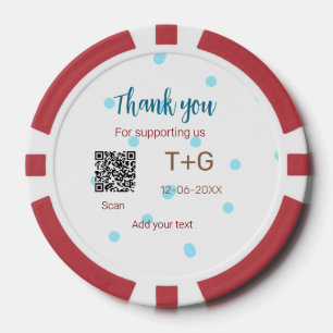 Jetons De Poker Cadeau de lune de miel Ajouter Q R code nom du cou