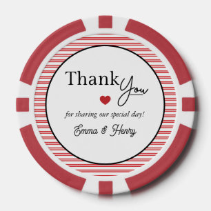 Jetons De Poker Cadeau de mariage Chanceux en amour