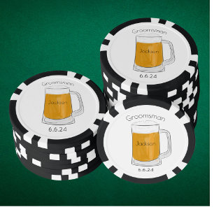 Jetons De Poker Cadeau de mariage personnalisé pour les garçons d'