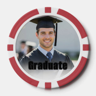 Jetons De Poker Cadeau de photo de remise de diplôme personnalisé