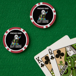 Jetons De Poker Cadeau de puzzle pour papa pour la sensibilisation