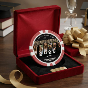 Jetons De Poker Cadeau de remise de diplôme drôle avec photo perso