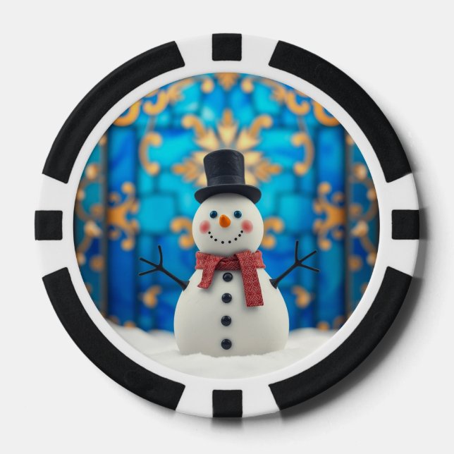 Jetons De Poker Cadeau de soirée de poker de Noël (Recto)