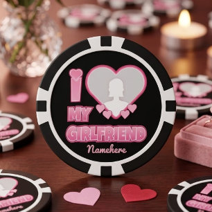 Jetons De Poker Cadeau personnalisé Je t'aime ma copine – Ajouter
