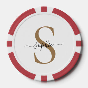 Jetons De Poker Cadeau Personnalisé Nom Personnalisé Écriture Élég