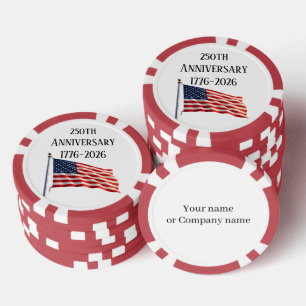Jetons De Poker Cadeau souvenir patriotique pour le 250e anniversa