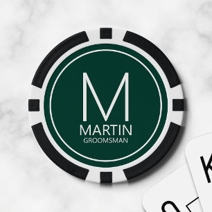 Jetons De Poker Cadeaux Personnalisés de Mariage avec Monogramme e