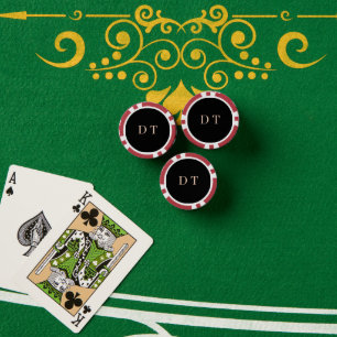 Jetons De Poker Cadre Dirigeant DT Monogramme Or Présidentiel