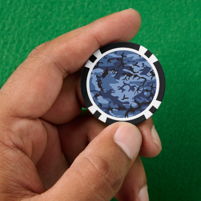 Jetons De Poker Camouflage bleu marine, Militaire, Armée (main)