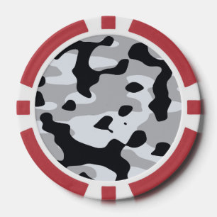 Jetons De Poker Camouflage urbain à haut contraste