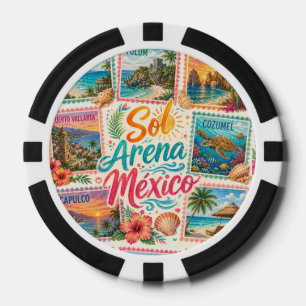 Jetons De Poker Cancun Soleil Sable Mexique Plages Tropicales Beau