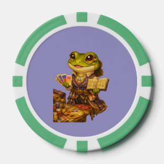 Jetons De Poker Caractère de grenouille créatrice de royaume