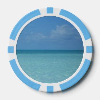 Jetons De Poker Caraïbes Horizon Tropical Turquoise Bleu