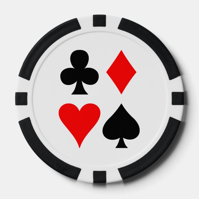 Jetons De Poker Card Suits Design Poker Chips (Recto)