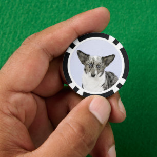 Jetons De Poker Cardigan Welsh Corgi Peinture - Art Chien original