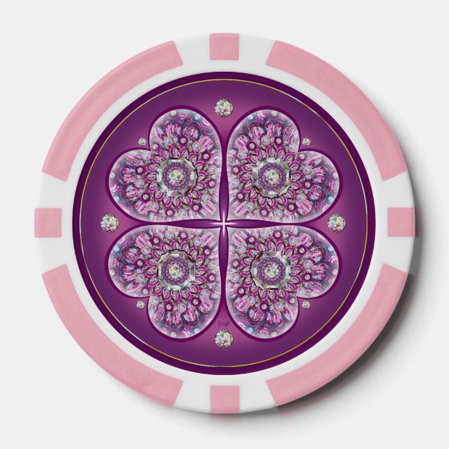 Jetons De Poker Cardinal Red Rosace (Recto)