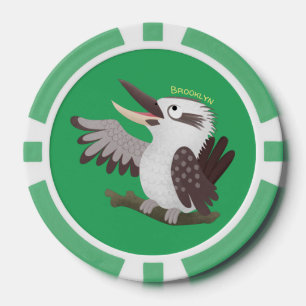 Jetons De Poker Caricature de kookaburra drôle et drôle