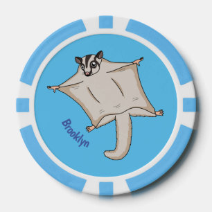 Jetons De Poker Caricature de planeur de sucre volant mignon