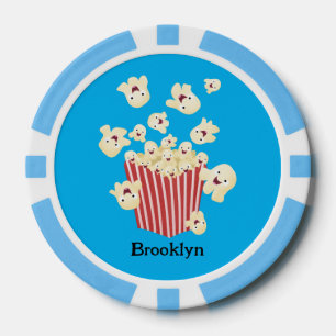 Jetons De Poker Caricature de pop-corn drôles