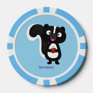 Jetons De Poker Caricature de skunk jote happy