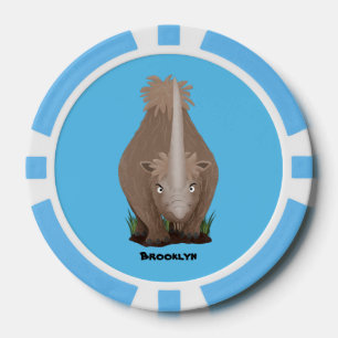 Jetons De Poker Caricature en élasmère de rhinocéros laineux